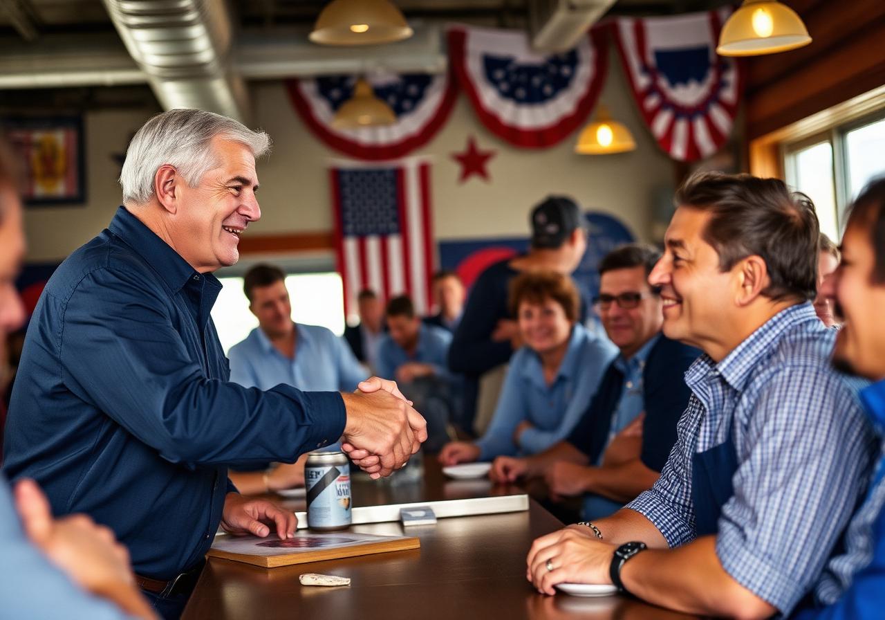 Jack Sullivan meeting voters on the campaign trail